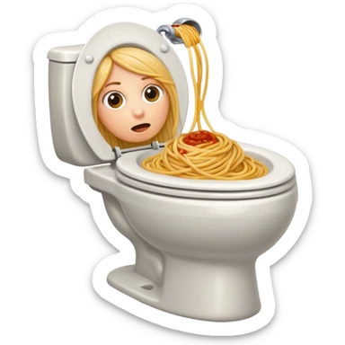 Spagetti and toilet sticker