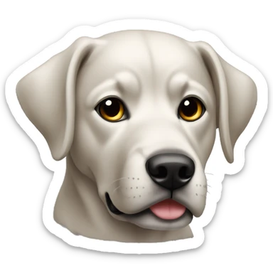 Perro de color negro con una preñada parada y la otra no  sticker