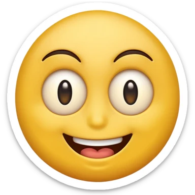 emoji fave with one eye twitching and a crazy smile sticker