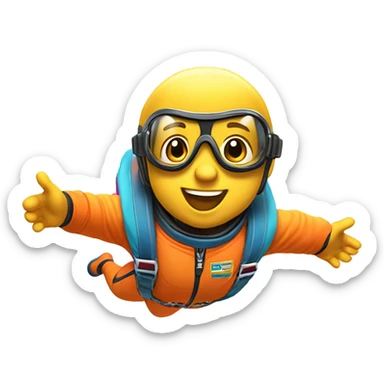 Baby skydiving sticker