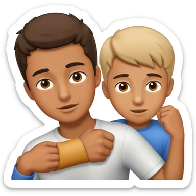 Boy being pushed sticker