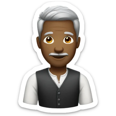 old stylish black man with fade hair sticker