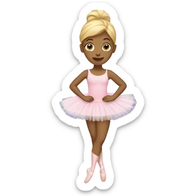 Ballerina with a tutu and Blonde hair sticker