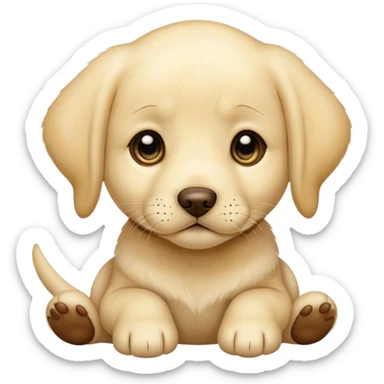 Yellow lab puppy sticker