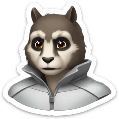 Un marmotte dans les bras de batman sticker