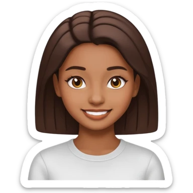 Hazme varios emojis aesthetic pero que sea de una chica morena aesthetic clean girl sticker