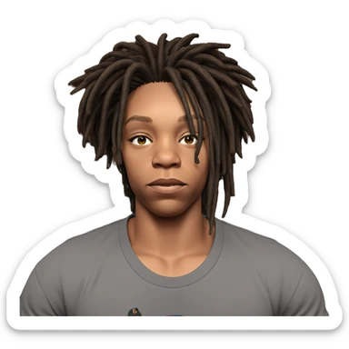 dreadlocked boy indoors portrait sticker