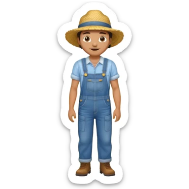 High resolution of  full body farmer sticker