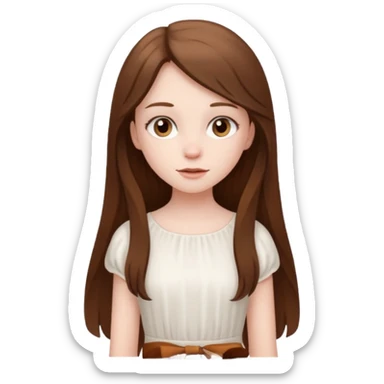 Puritan young girl sticker