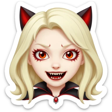 neko-girl vampire sticker
