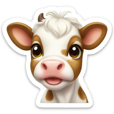baby cow sticker