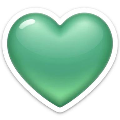 green heart looking ios but the color is more like seaform sticker