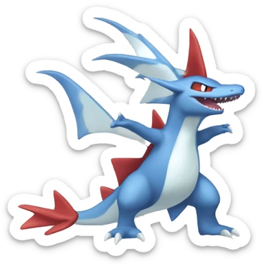 Latios-Sharpedo-Charmeleon-Gible-Gabite-Larvitar-Fakémon Full Body sticker