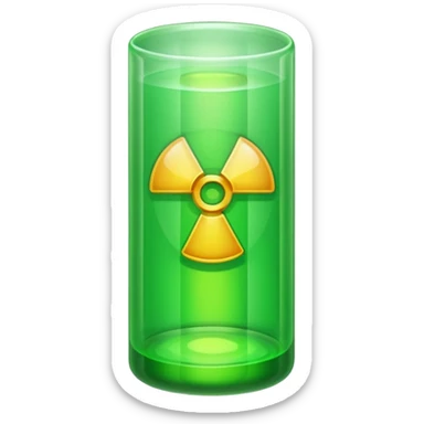 Uranium like inside a tube that we see on tiktok, without the symbol thing, and no line thing, just tube and pure green sticker