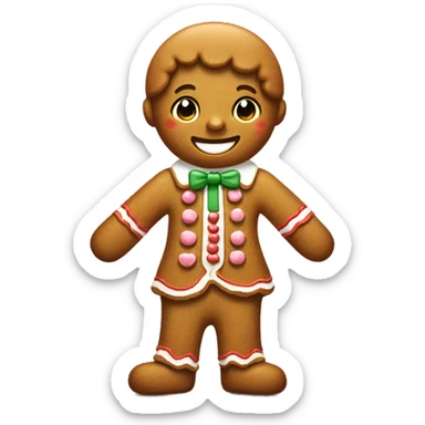 preppy cute gingerbread man sticker