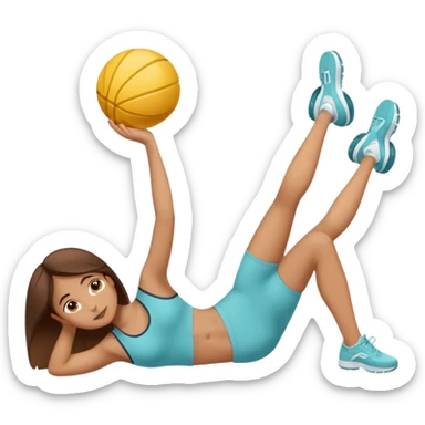 girl doing crunches sticker