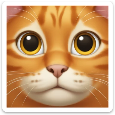 Far Orange cat sticker