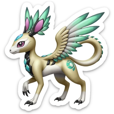 Meloetta-Vernid-Palkia-Trico-Fionbri-Pokémon-Digimon-Fakémon-fusion-hybrid-creature sticker