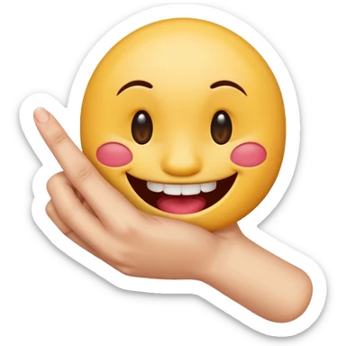 Emoji mordiendo se un dedo sticker