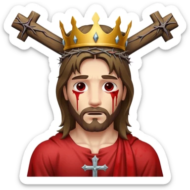 Jesus hanging on the cross sticker