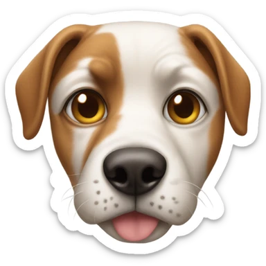 A dog with a human nose  sticker
