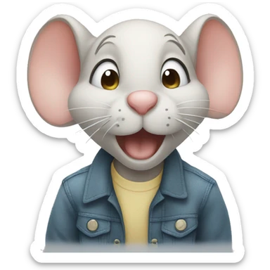 a mouse that cries sticker