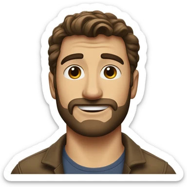 Paul Mescal actor brown hair beard sticker