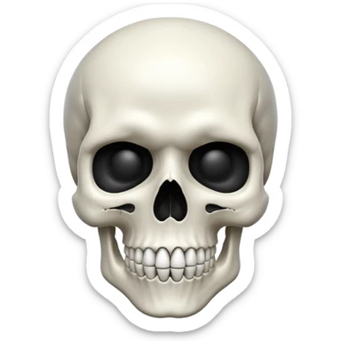 Create a skull ☠️ but without the crossbones sticker