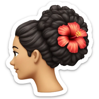 Hibiscus Flower hairclip big hair up  sticker