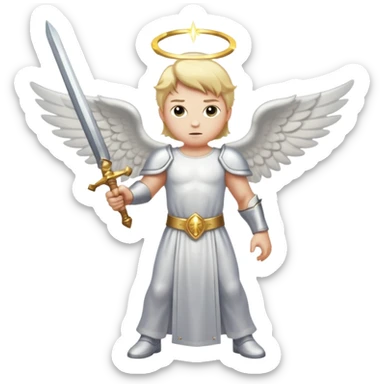- 🛡️ Shield – symbolizing protection
- ⚔️ Sword – representing spiritual warfare
- 👼 Angel – the heavenly messenger
- ✨ Sparkles – highlighting his glory.  killing the satan sticker
