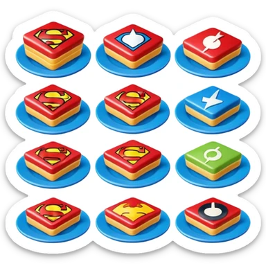 superhero food sticker