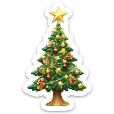 Elaborate delicate Christmas tree sticker