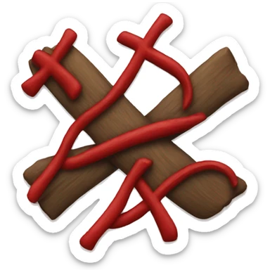 A red X sticker