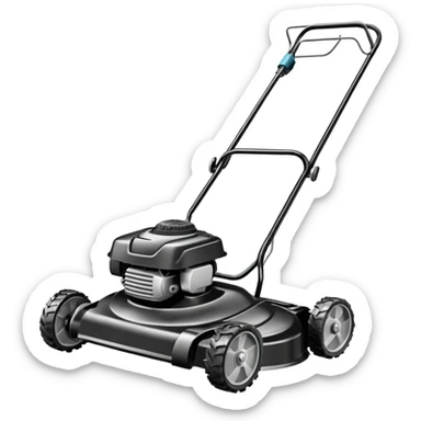 Black Lawnmower sticker