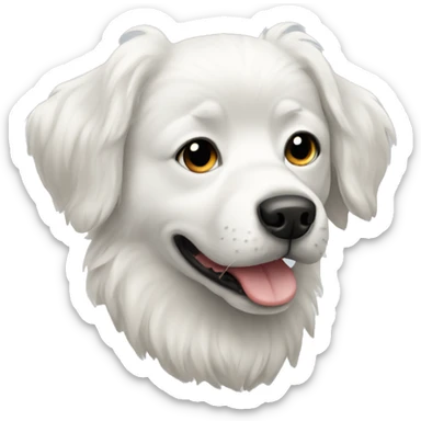 White cotonese dog sticker