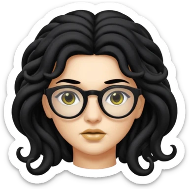 Medusa Versace with glasses  sticker