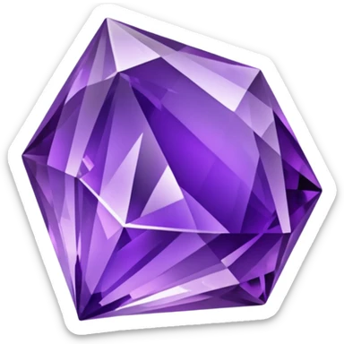 Purple amethyst crystal sticker