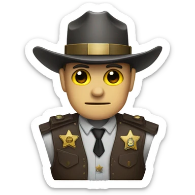robot sheriff sticker