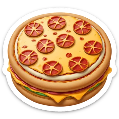 Pizza macaron sticker