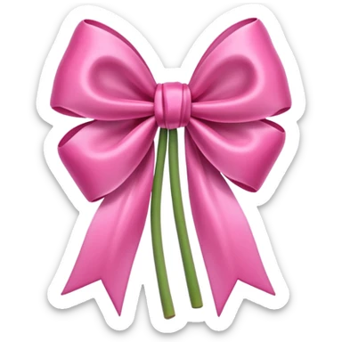 Pink tulips with a bow sticker