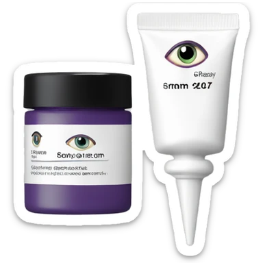 eye cream bottle with label sticker