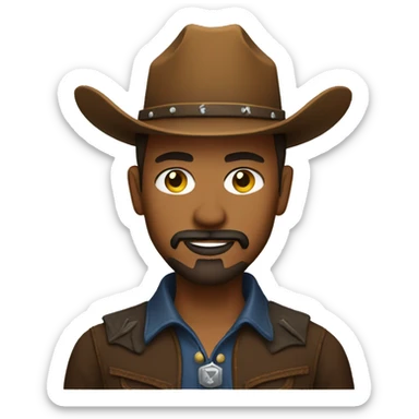 Cowboy with a goatee  sticker