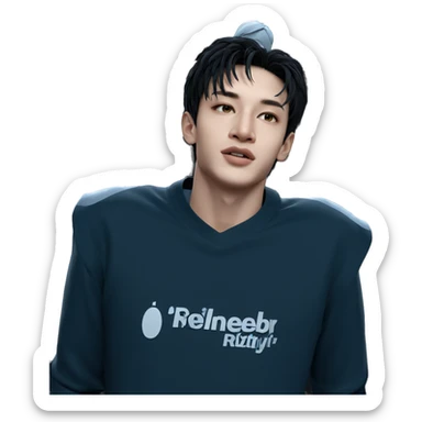 male portrait in casual attire sticker