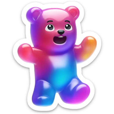 Gummy bear sticker