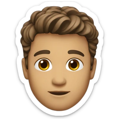 Leonardo Moreno logo short hair brown eyes sticker