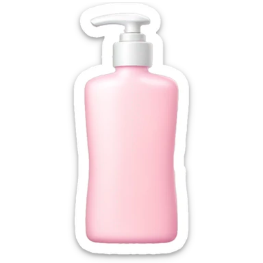 Light pink lotion bottle sticker