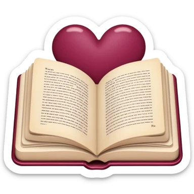 Bordo Open book in a girly style sticker