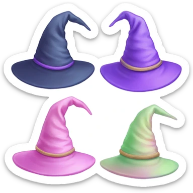 pastel witch hat sticker