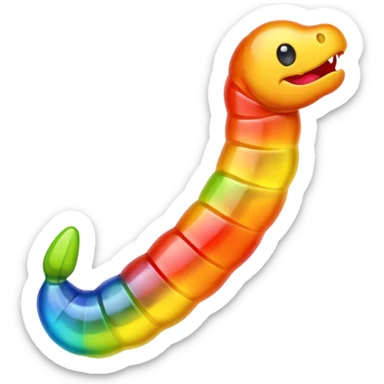 lombriz de gomita sticker