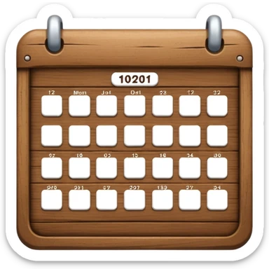 calendar wood sticker